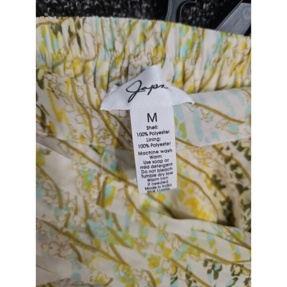 Japna Women's Chiffon Skirt Medium Yellow Polyester Wrap & Tie Skirt NWT - Picture 3 of 7